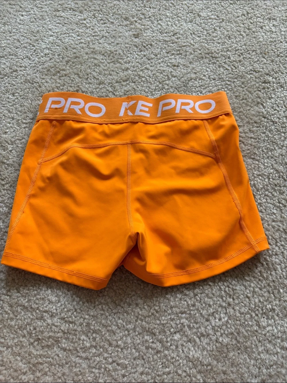 Nike Pro Women's Bright Orange Compression Bike Shorts